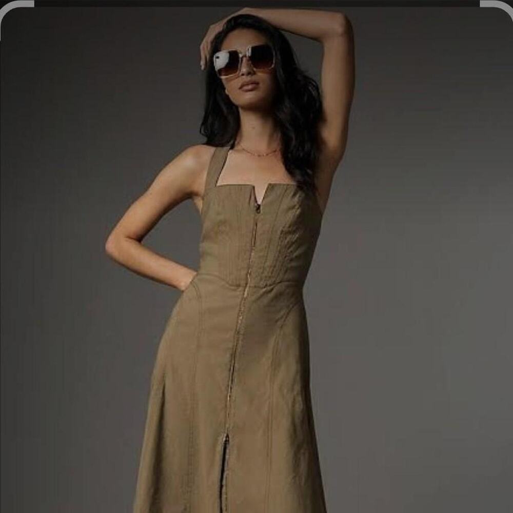 Anthropologie zip-front corset dress size XS